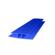 Профиль соединительный для  поликарбоната 6,0 мм Синий 6 м